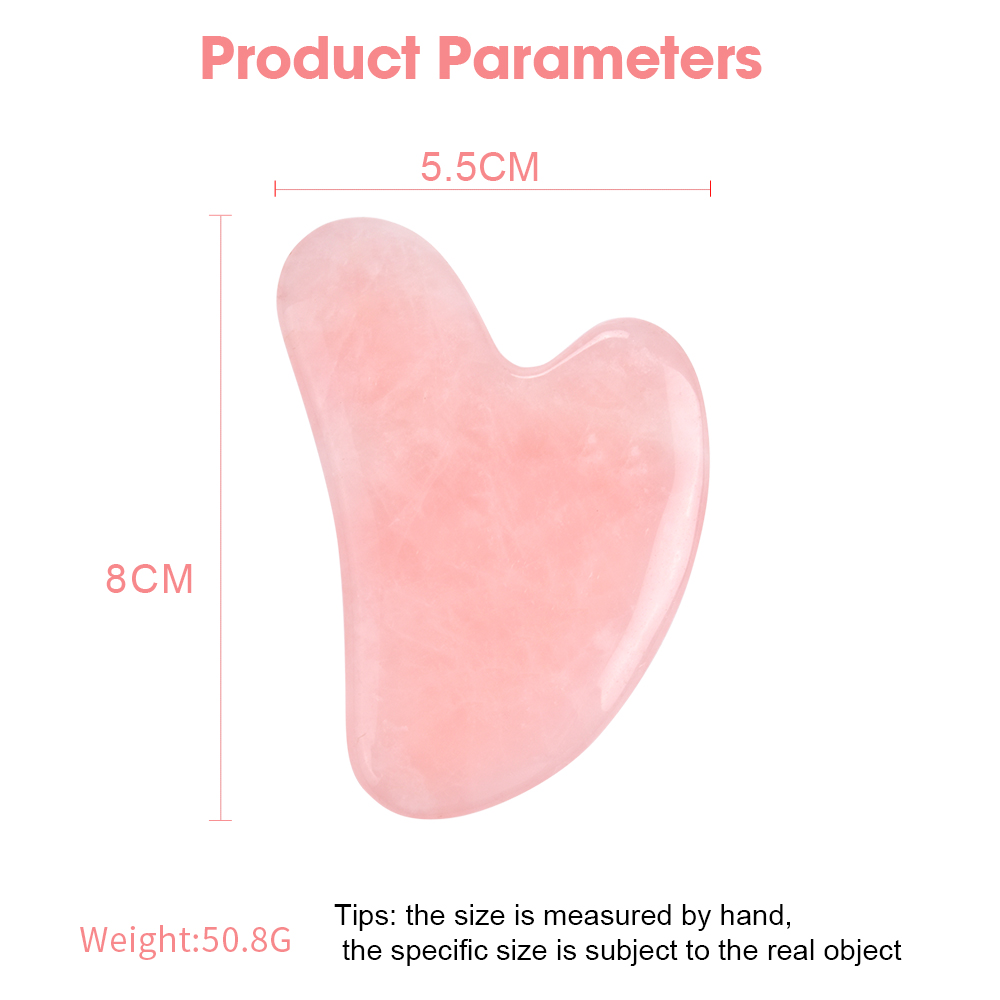 Rose quartz gua sha heart shape - Image 2