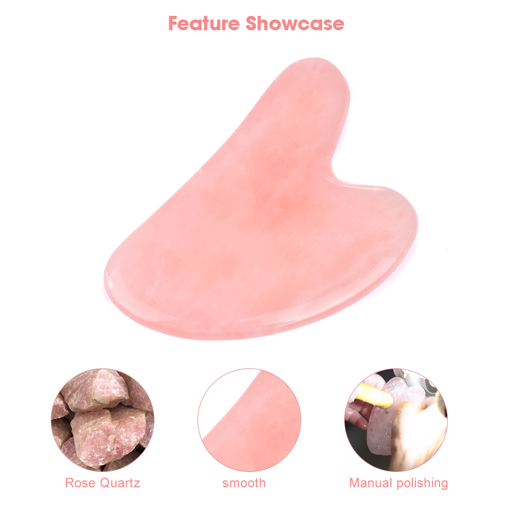 Rose quartz gua sha heart shape - Image 3