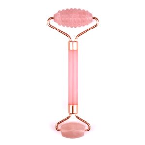 Pink Rose Quartz Spiky Face Roller