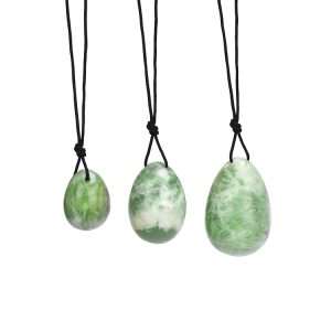 Green Milky Jade Yoni Egg Set
