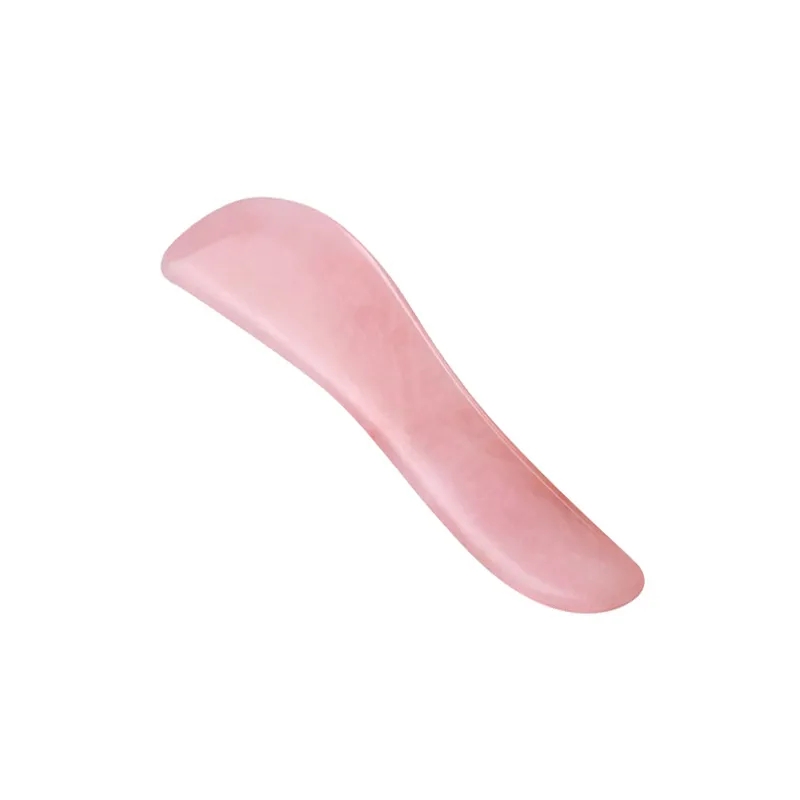 Rose quartz guasha fish shape - Image 3