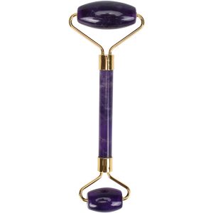 Quality amethyst purple face jade roller