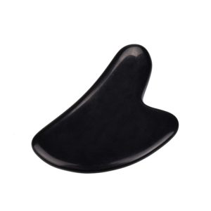 Black obsidian facial gua sha heart shape