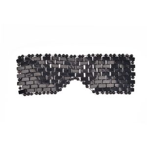 Black obsidian Eye Mask