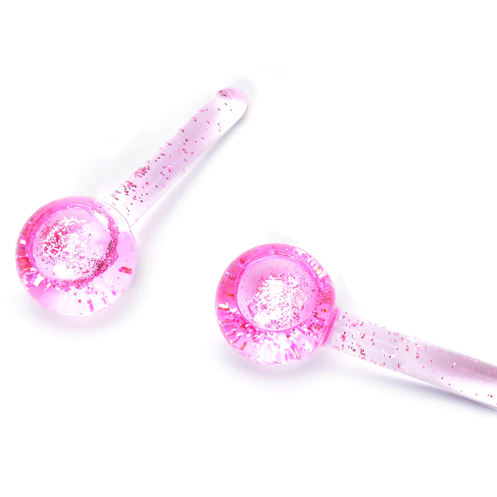 Pink Facial Glitter Ice Globes Ball Set - Image 4