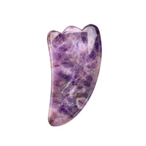 Amethyst purple body gua sha horn shape