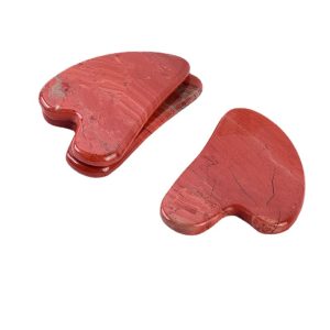 Red jasper heart shape gua sha for facial beauty