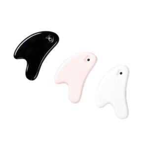 Porcelain gua sha heart shape ceramic guasha
