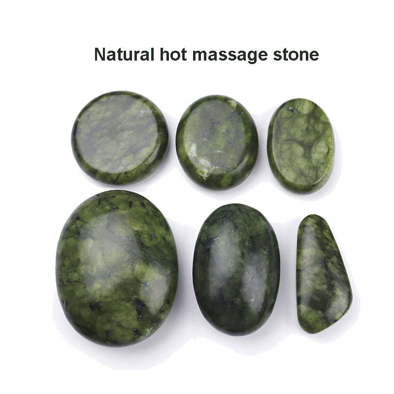 Hot Massage Stone Dark Green Jade set - Image 4