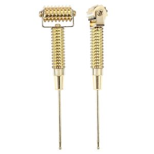 2-in-1 Ear Acupoint Probe Roller | Metal Acupressure Massage Stick with Ball-Tip Point & Spiked Roller